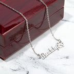 Paw Print Name Necklace