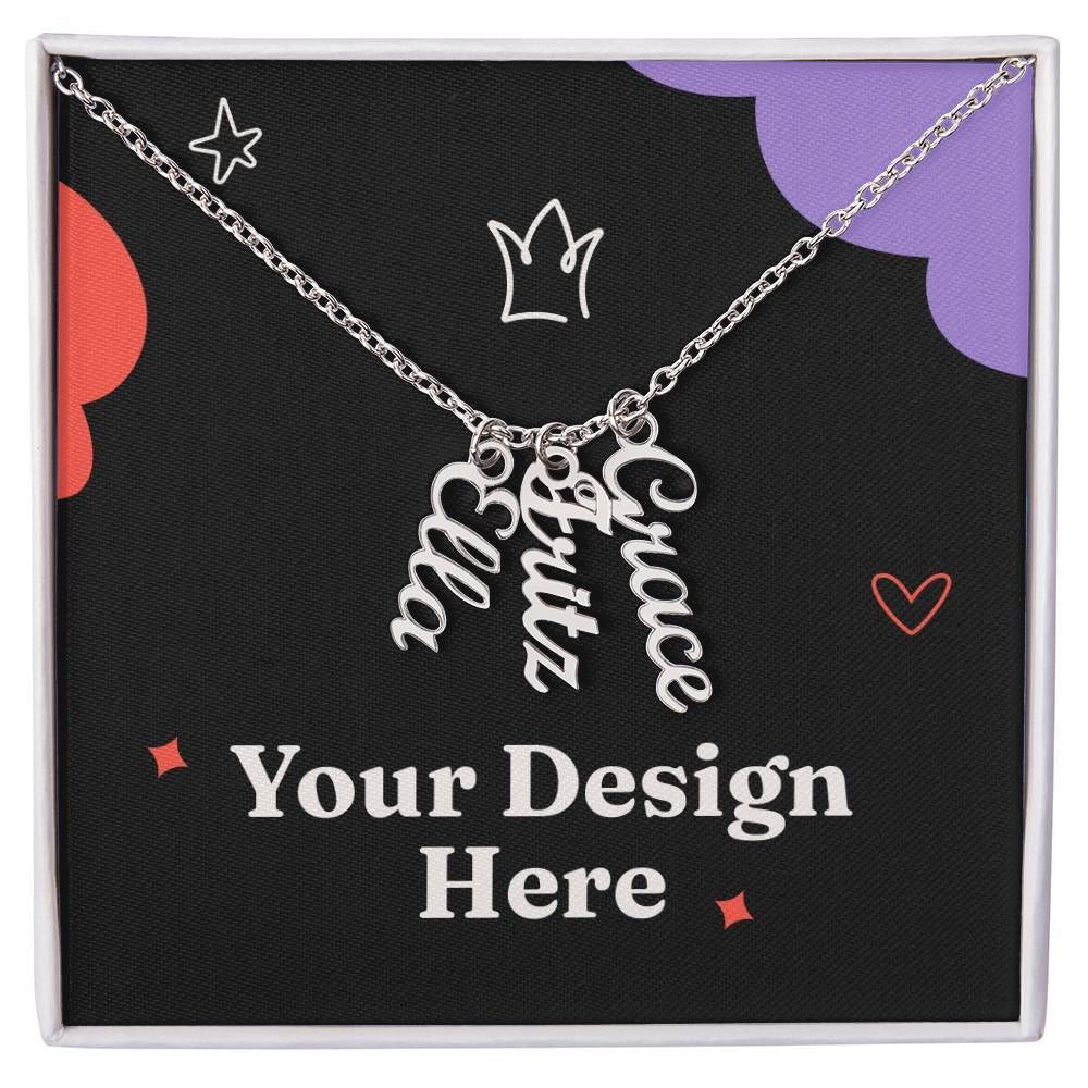 Multi Vertical Name Necklace