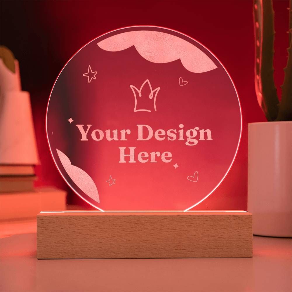 Engraved Acrylic Circle Plaque