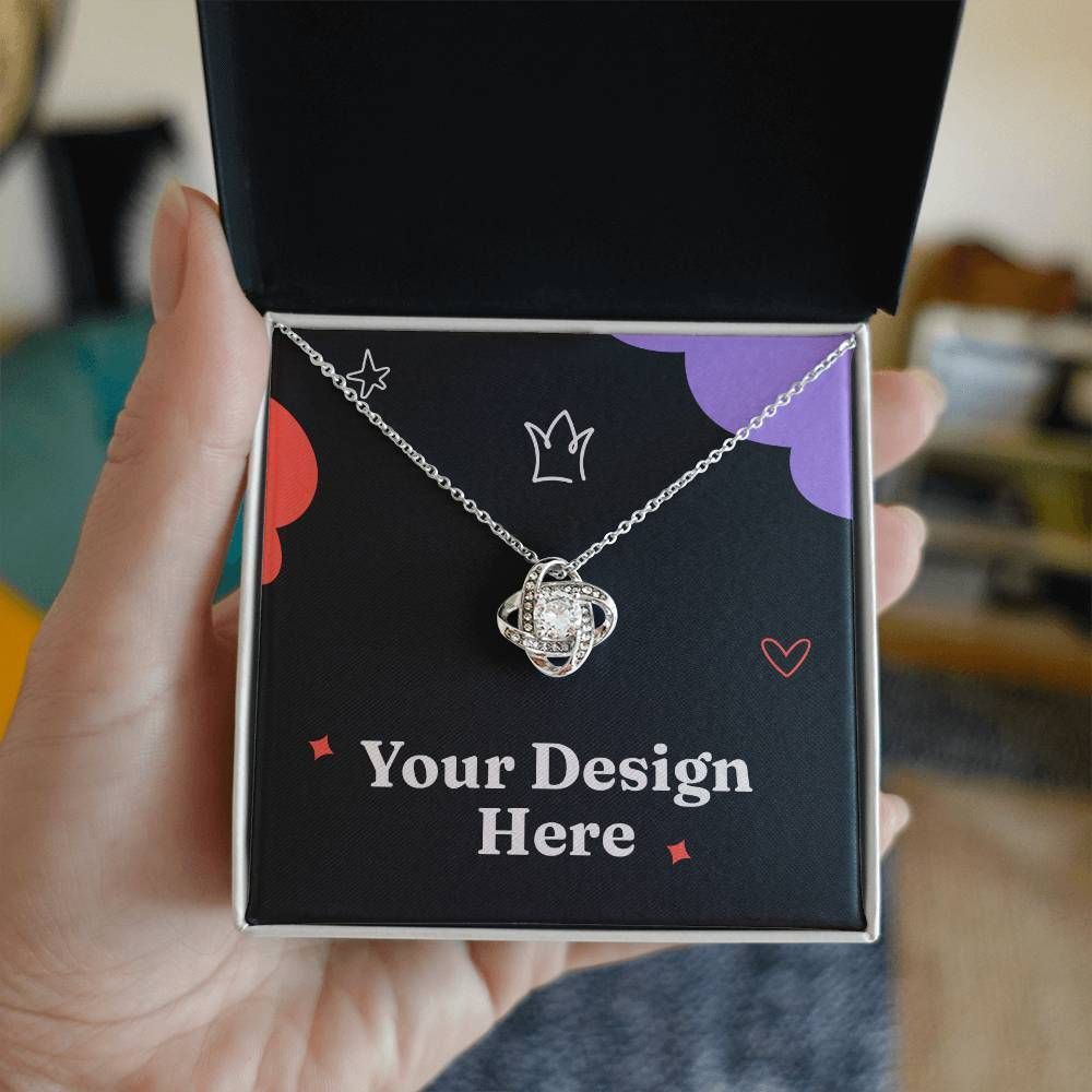 To My Wonderful Fiance Love knot necklace