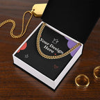 To My Wonderful Fiance Cuban Link Chain