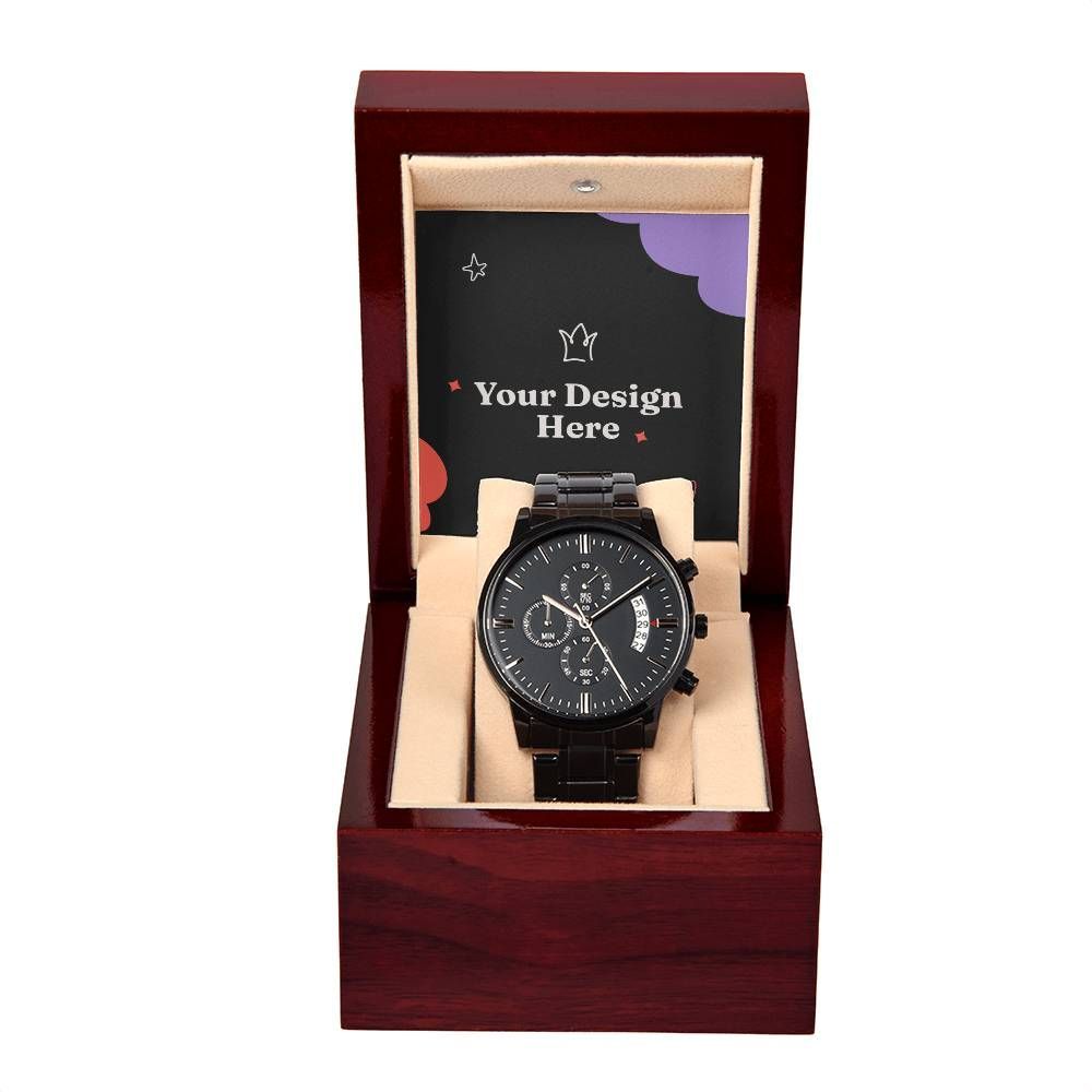 Black Chronograph Watch