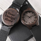 Non-Message Card Wood Watch with Engraving
