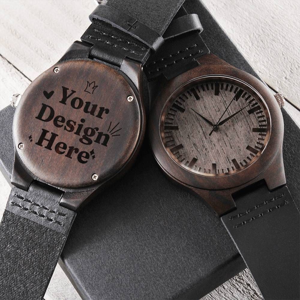 Non-Message Card Wood Watch with Engraving