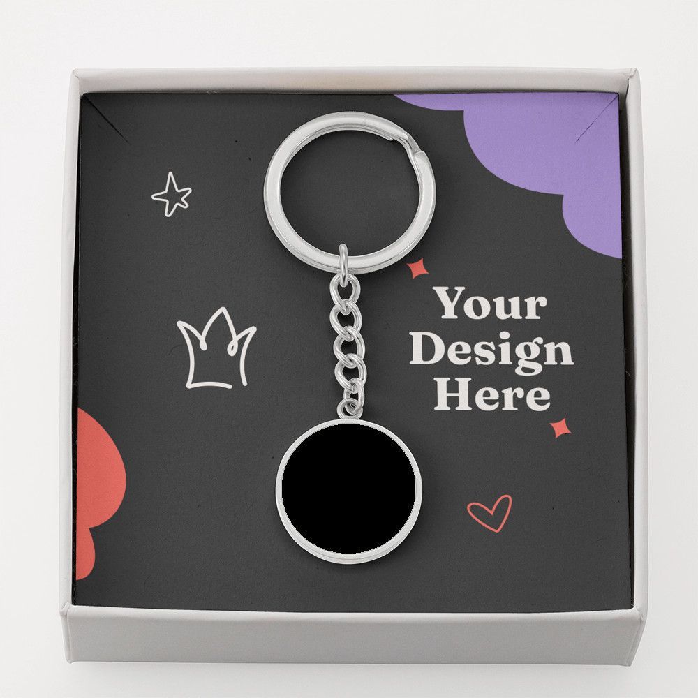 Buyer Upload Graphic Circle Keychain