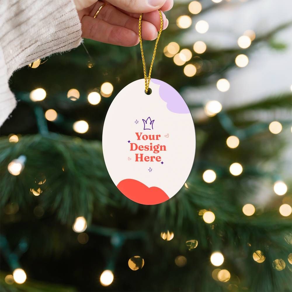 High Gloss Oval Ornament