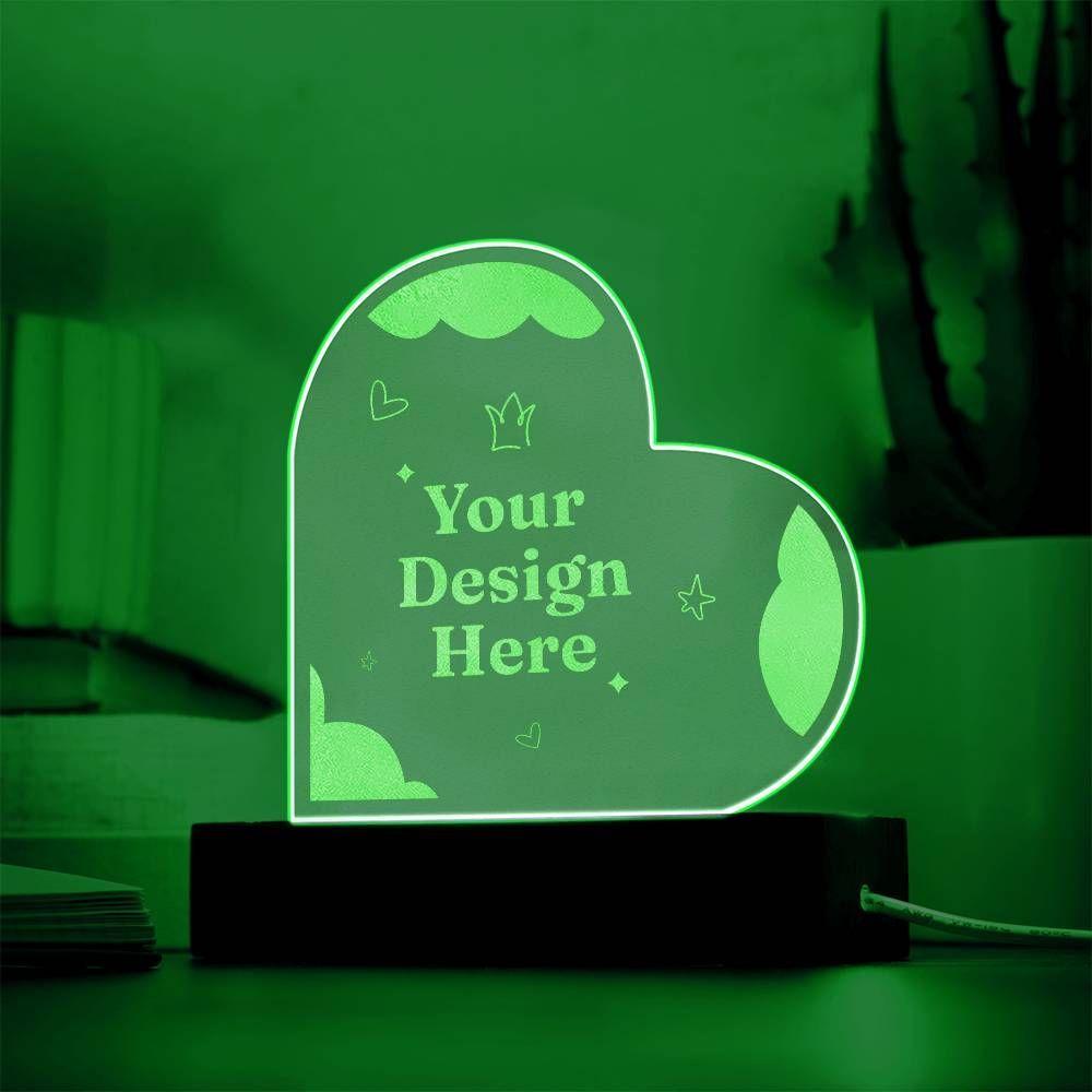 Engraved Acrylic Heart Plaque