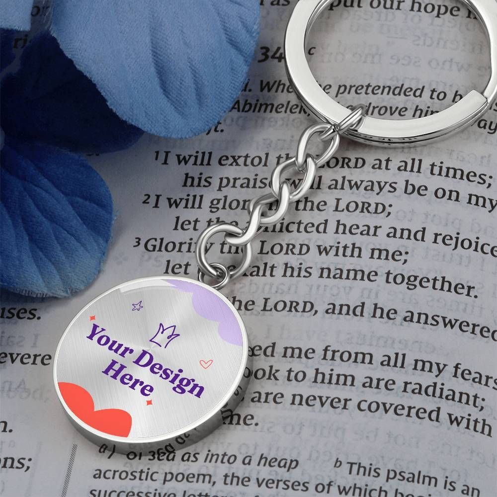 Graphic Circle Keychain