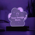 Engraved Acrylic Paw Plaque