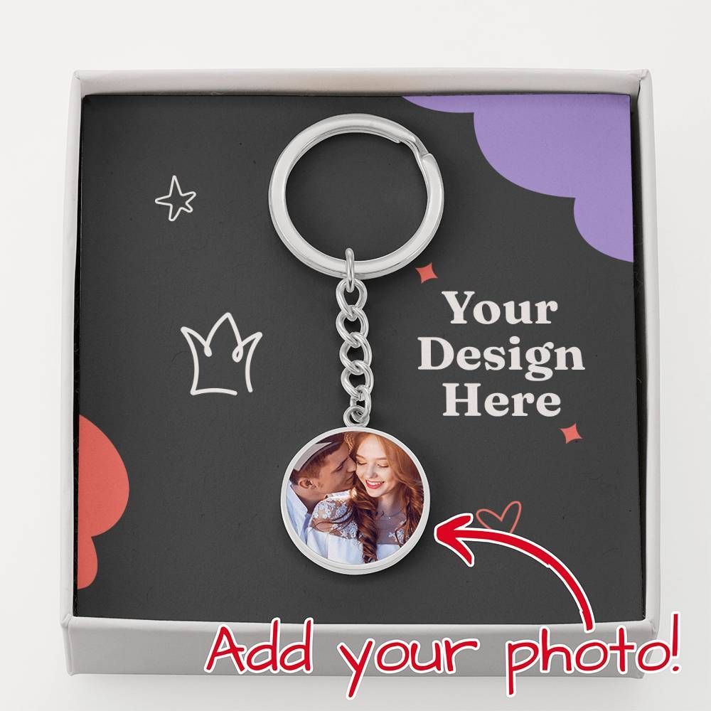 Buyer Upload Graphic Circle Keychain
