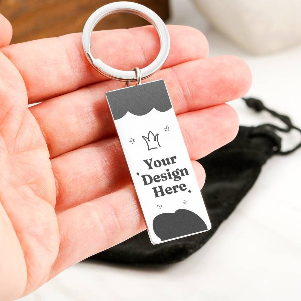 Engraved Rectangle Keychain