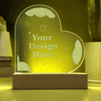 Engraved Acrylic Heart Plaque