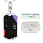 Buyer Upload Graphic Dog Tag Keychain