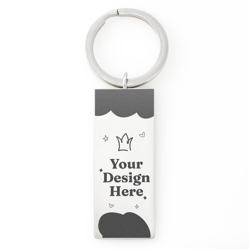 Engraved Rectangle Keychain