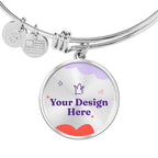 Non-Message Card Luxury Circle Bangle with Buyer Upload