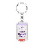 Graphic Dog Tag Keychain