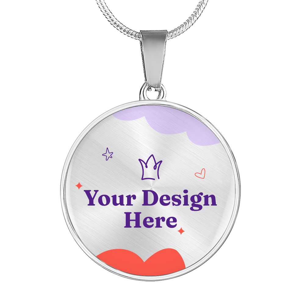 Buyer Upload Circle Necklace with Engraving