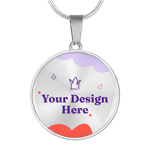 Buyer Upload Circle Necklace with Engraving