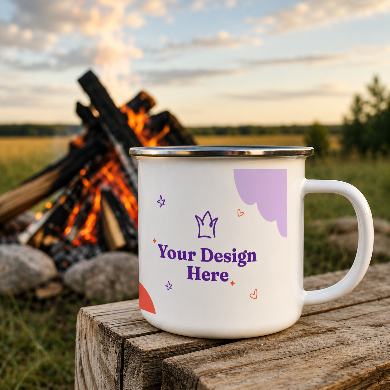 12oz Enamel Camping Mug