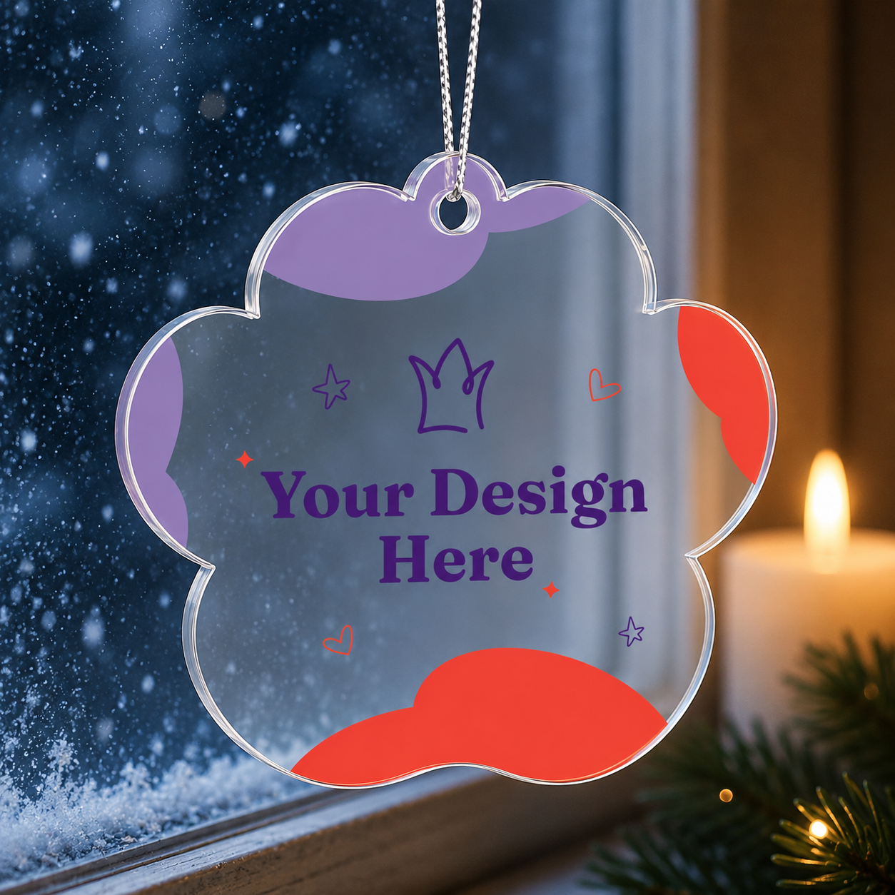 Acrylic Paw Ornament