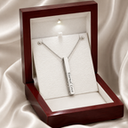 Engraved 4 Sided Stick Necklace with POD Message Card