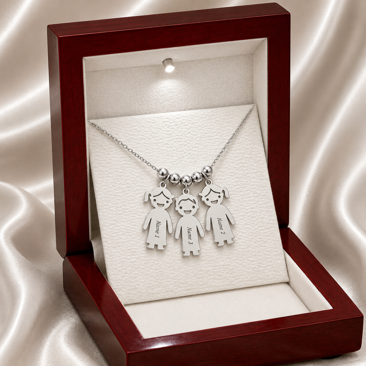 Engraved Kid Charm Necklace
