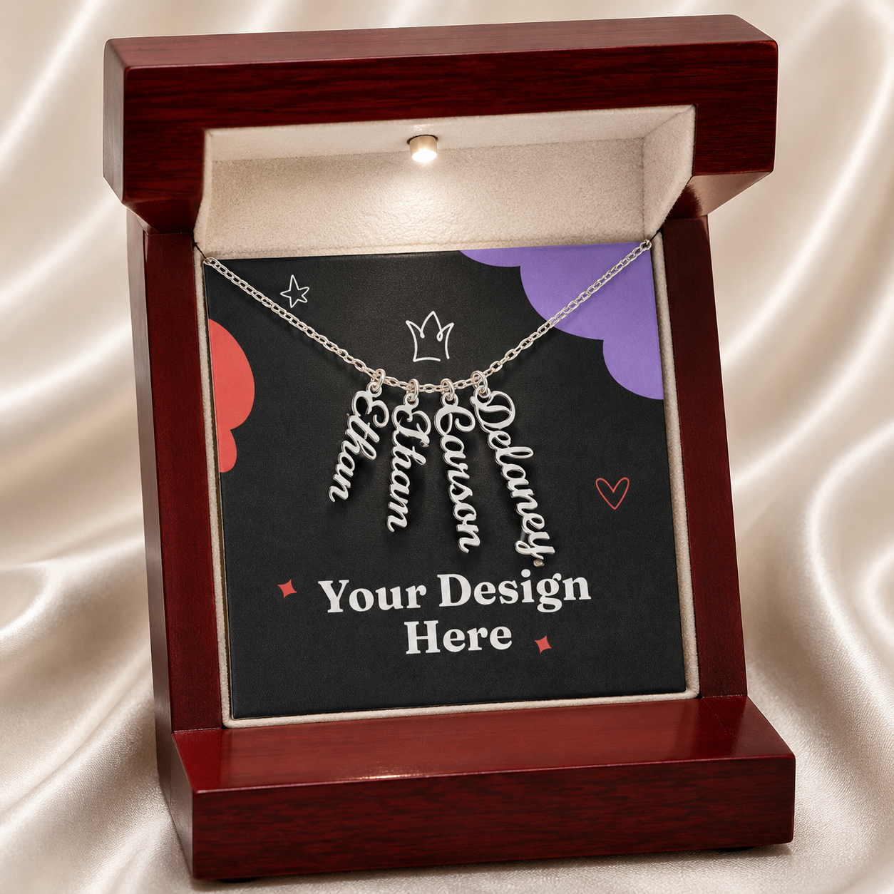 Multi Vertical Name Necklace