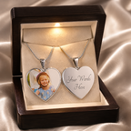 Buyer Upload Heart Necklace with Engraving