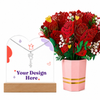 Acrylic Heart & Sweetest Devotion Flower Bouquet