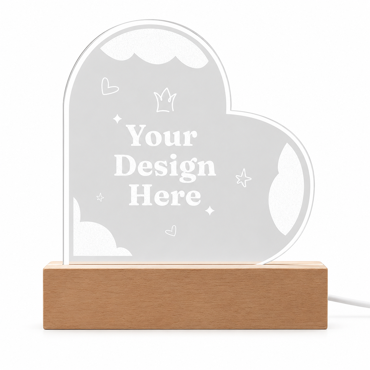 Engraved Acrylic Heart Plaque