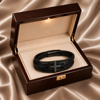 Hold Tightly - Cross Leather Bracelet
