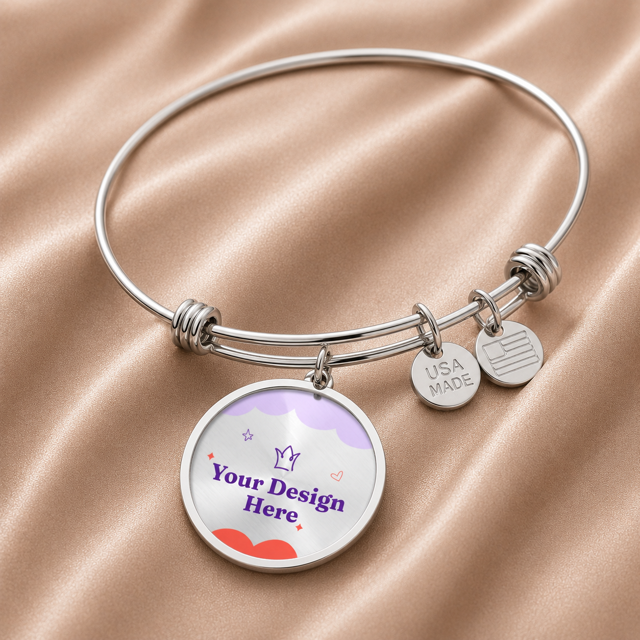 Non-Message Card Luxury Circle Bangle