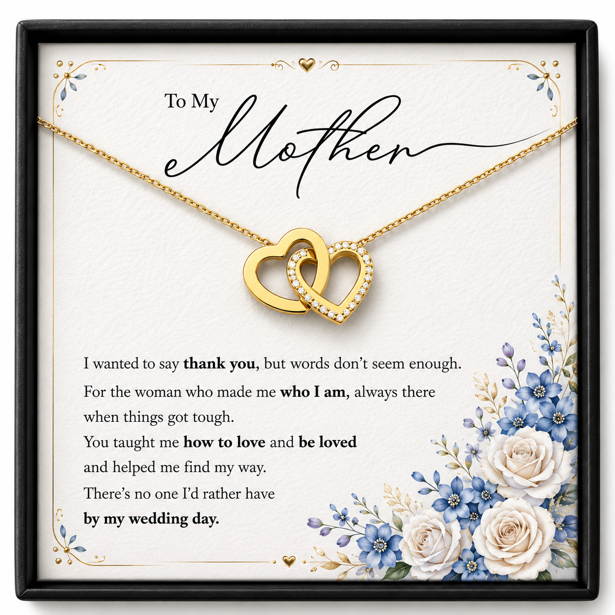 Interlocking Hearts Necklace  For Wedding