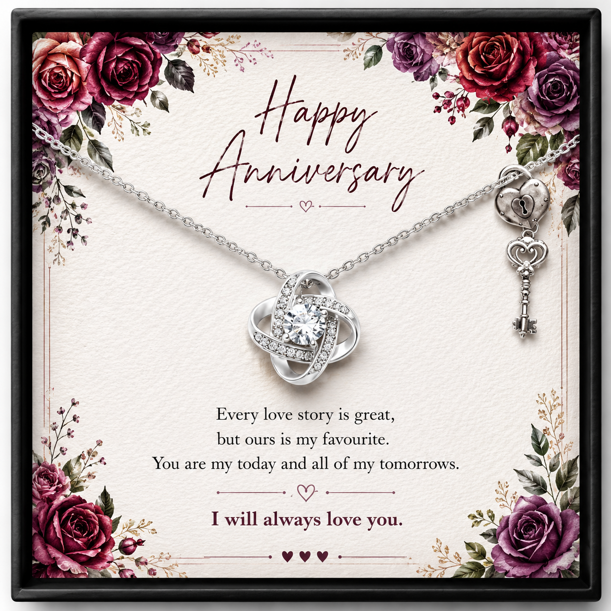 Love Knot Necklace for Anniversary