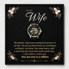 To My Wonderful Wife Openwork Watch