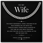 To My Wonderful Wife Cuban Link Chain