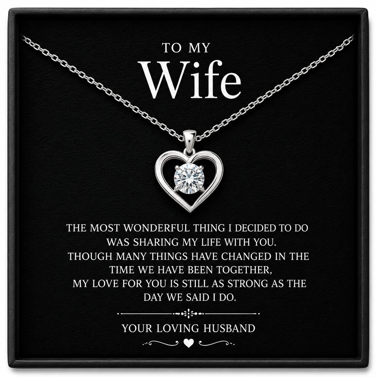 To My Wonderful Wife Forever Love Necklace