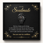 To My Wonderful Wife Black Chronograph Watch