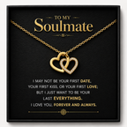 To My Wonderful Soulmate Interlocking Hearts Necklace