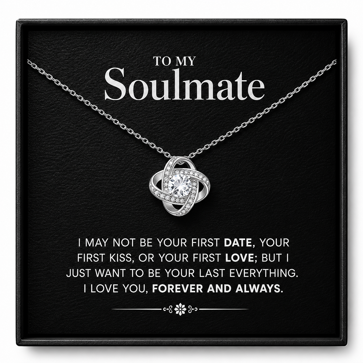 To My Wonderful Soulmate - Love knot necklace