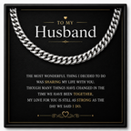 To My Wonderful Husband Cuban Link Chain