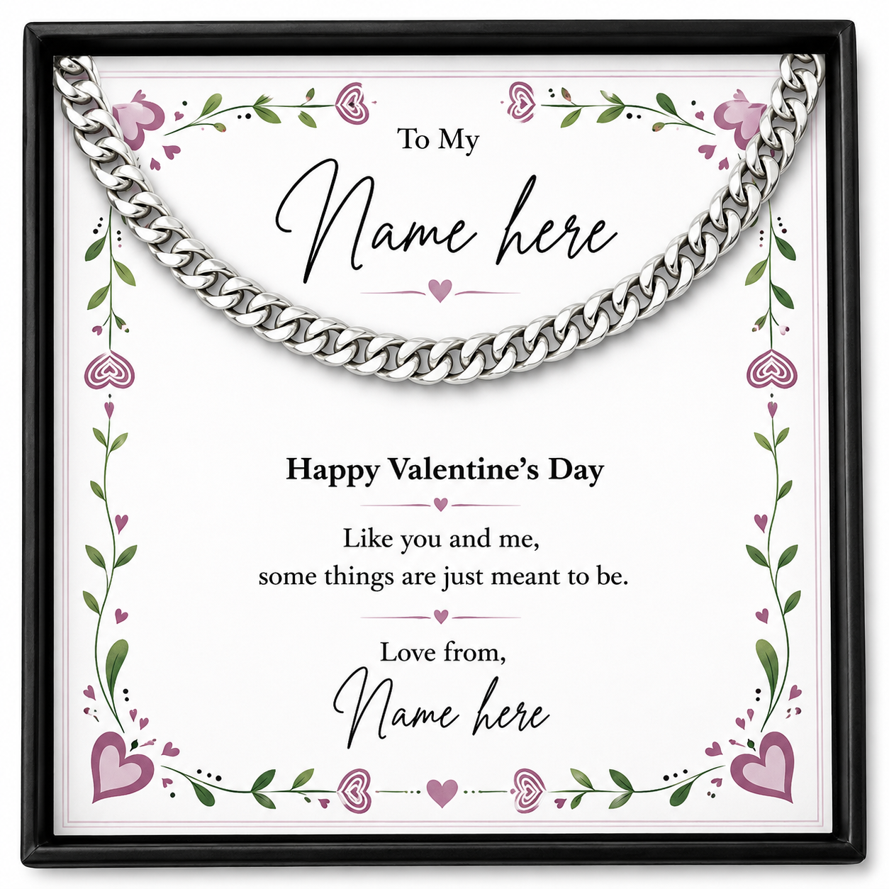 Cuban Link Chain  For Valentine’s Day