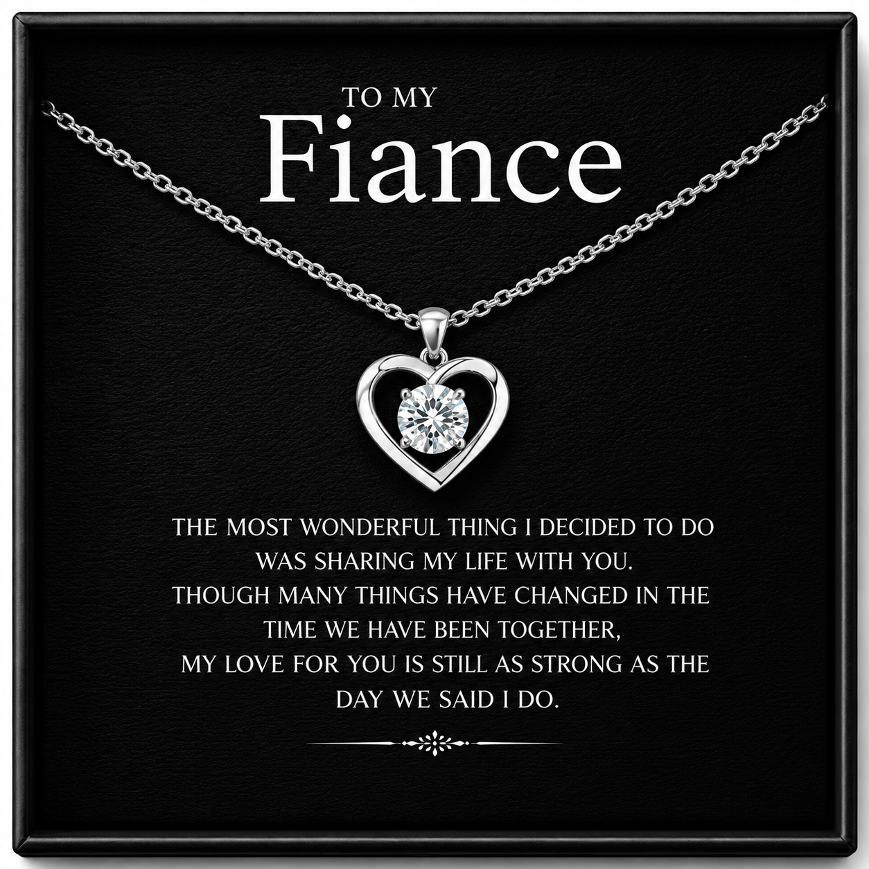 To My Wonderful Fiance Forever Love Necklace