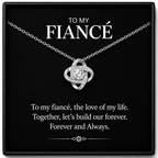 To My Wonderful Fiance Love knot necklace