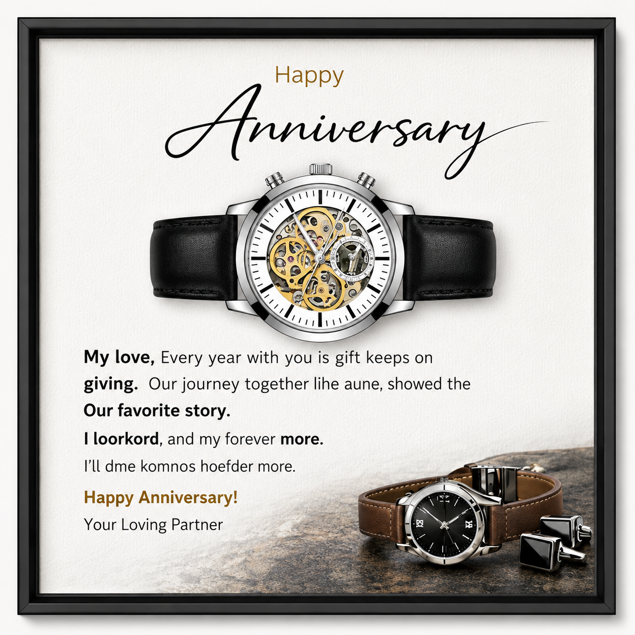 Open work watch For Anniversary