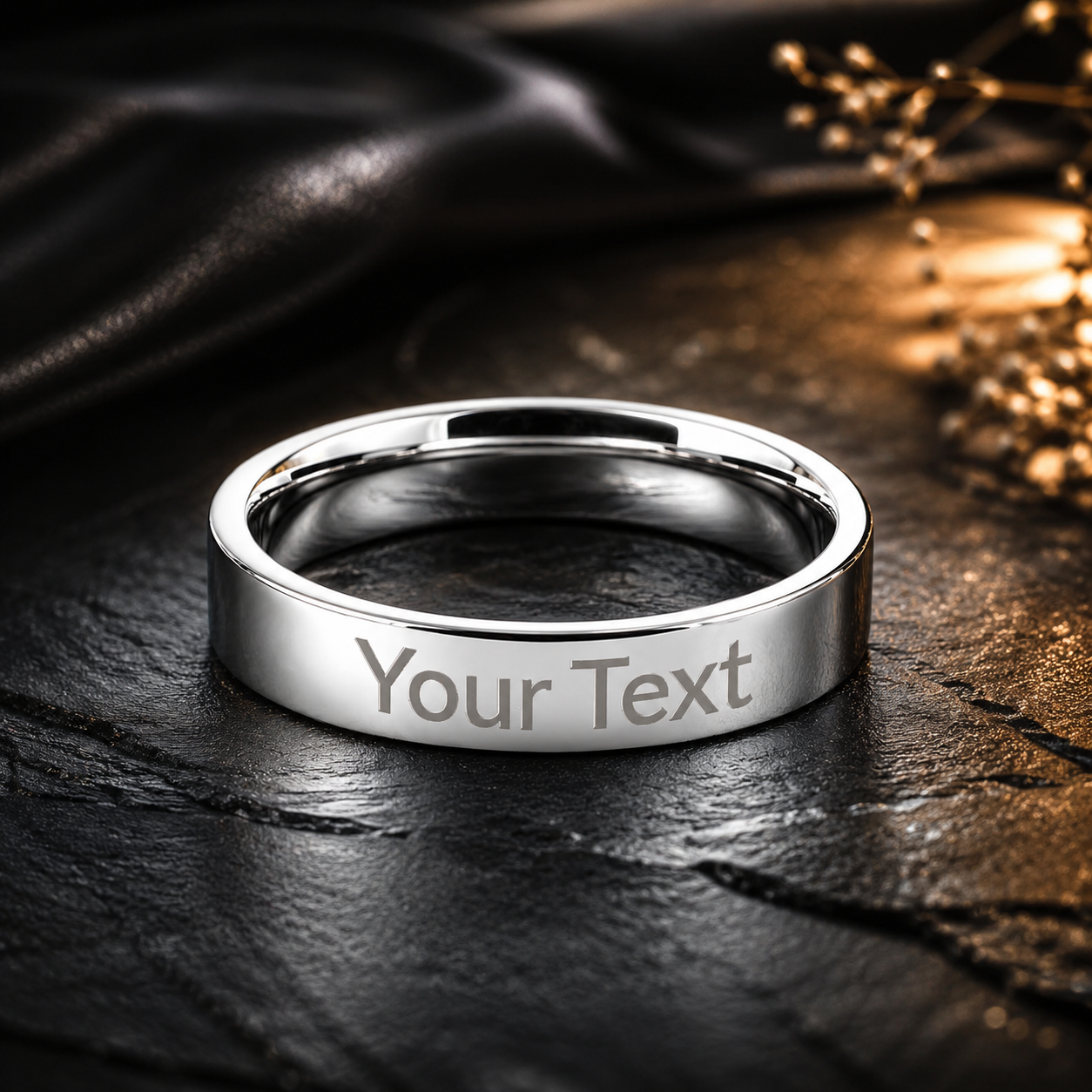 Non-Message Card Engraved Women's Ring
