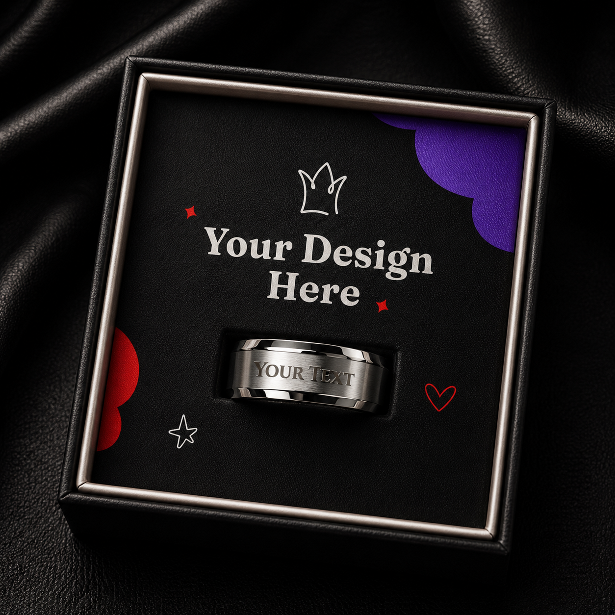Engraved Men's Ring with Message Card