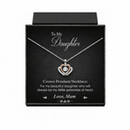 Crown Pendant Necklace For Daughter