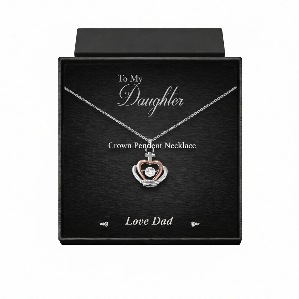 Crown Pendant Necklace For Daughter