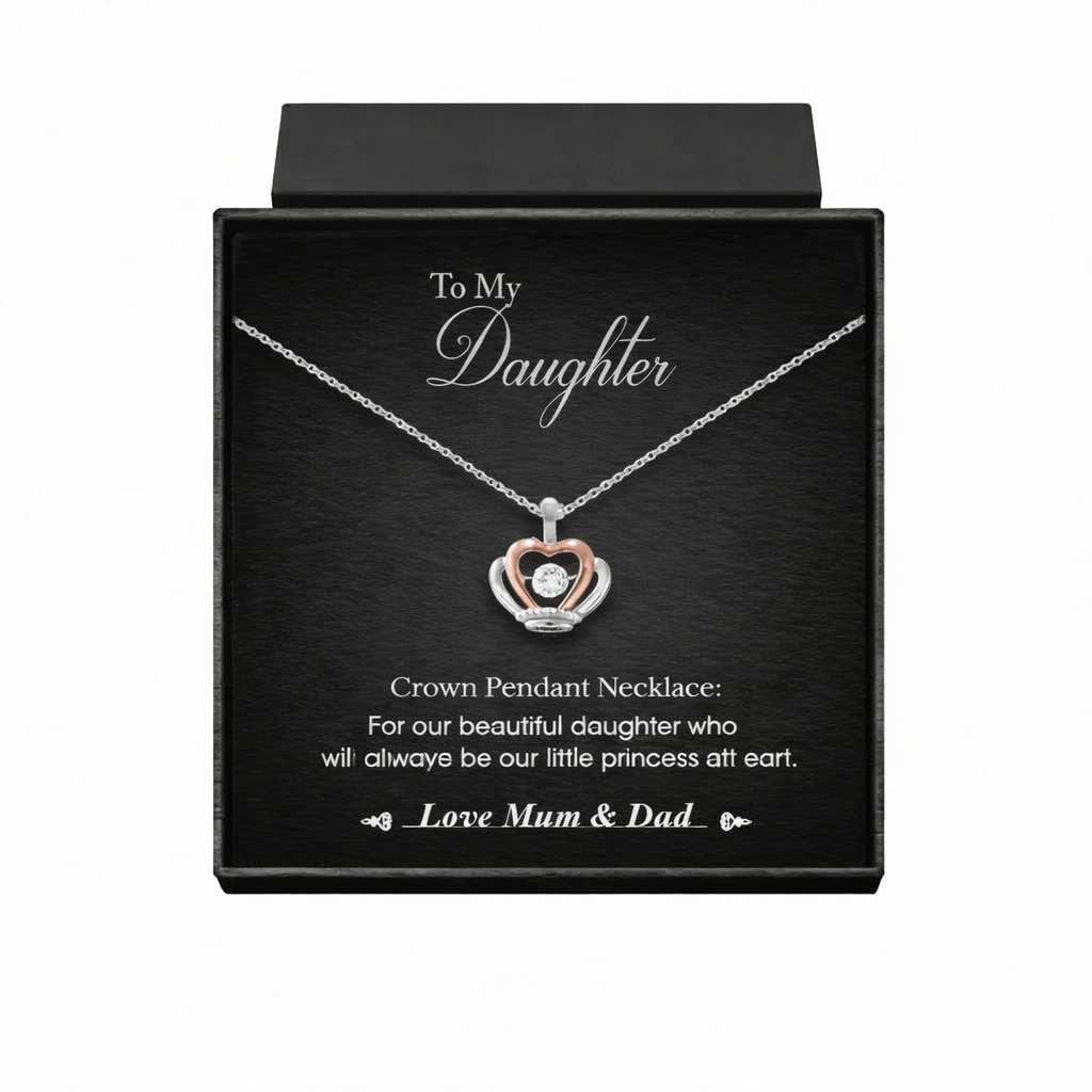 Crown Pendant Necklace For Daughter